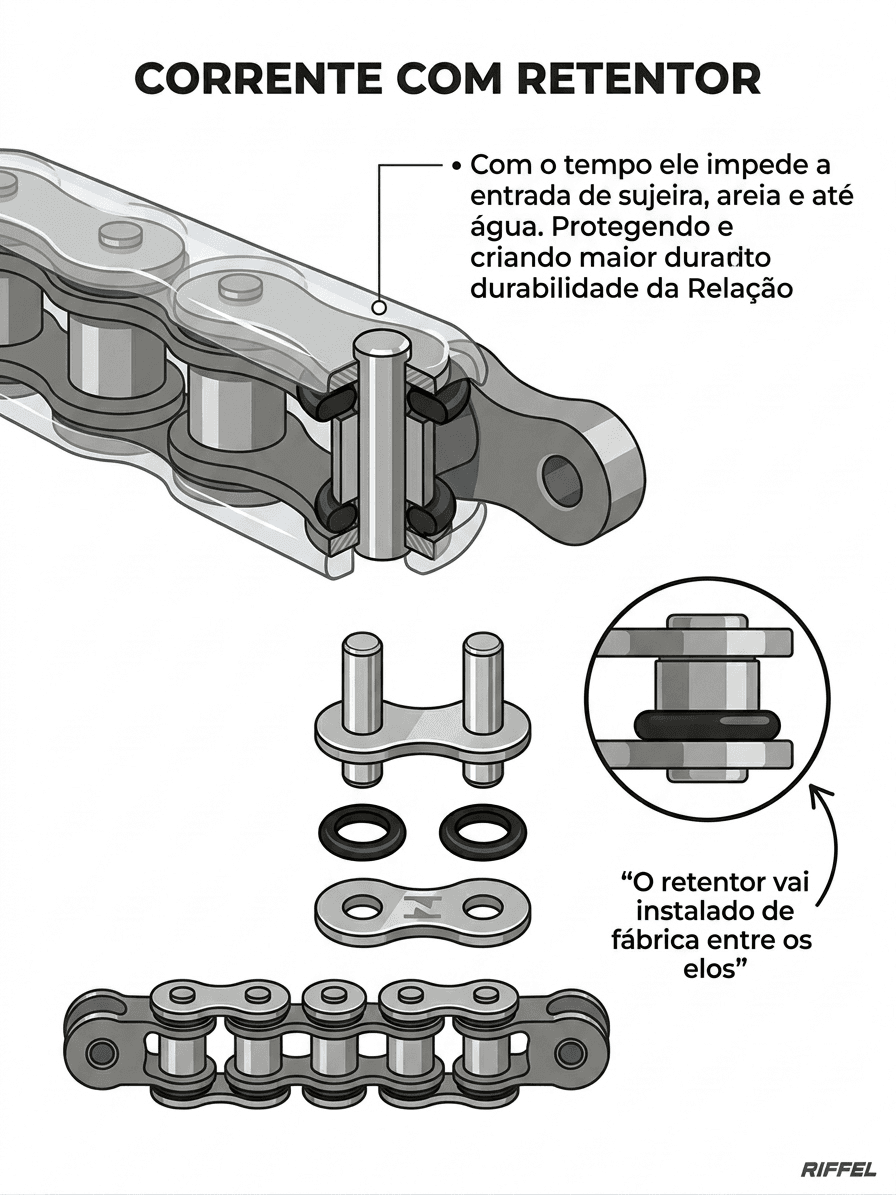 Kit Top com Corrente O'ring para CG 150 — miniatura 4