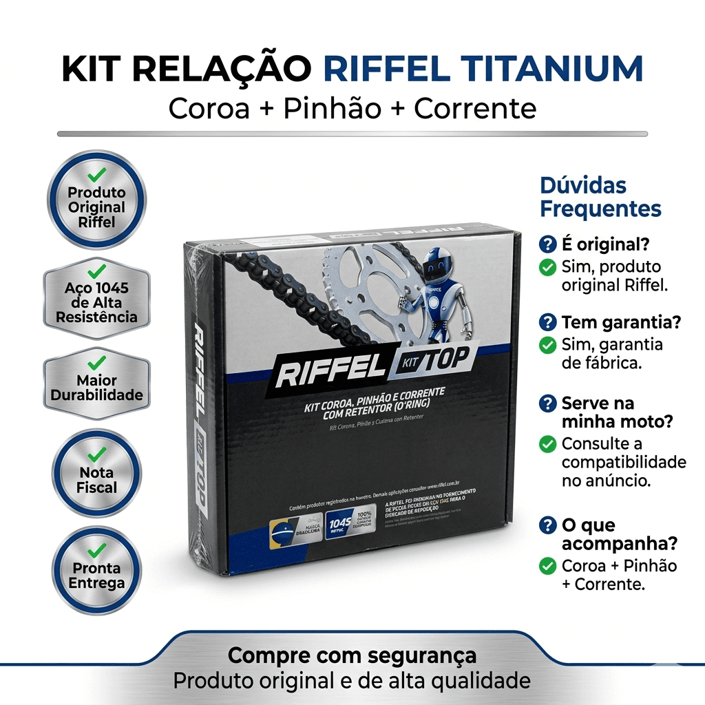 Kit Top com Corrente O'ring para CG 150 — miniatura 5