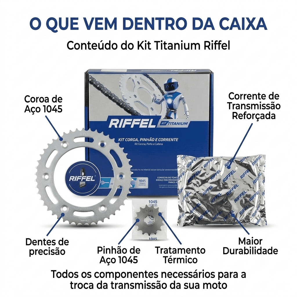 Kit Titanium com Corrente para CG 160 — miniatura 3