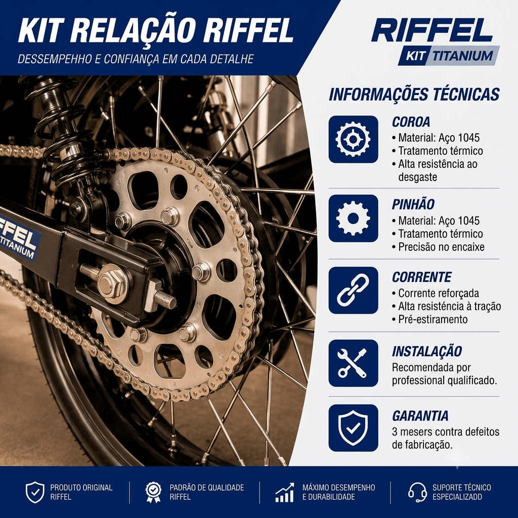 Kit Titanium com Corrente para CG 160 — miniatura 4