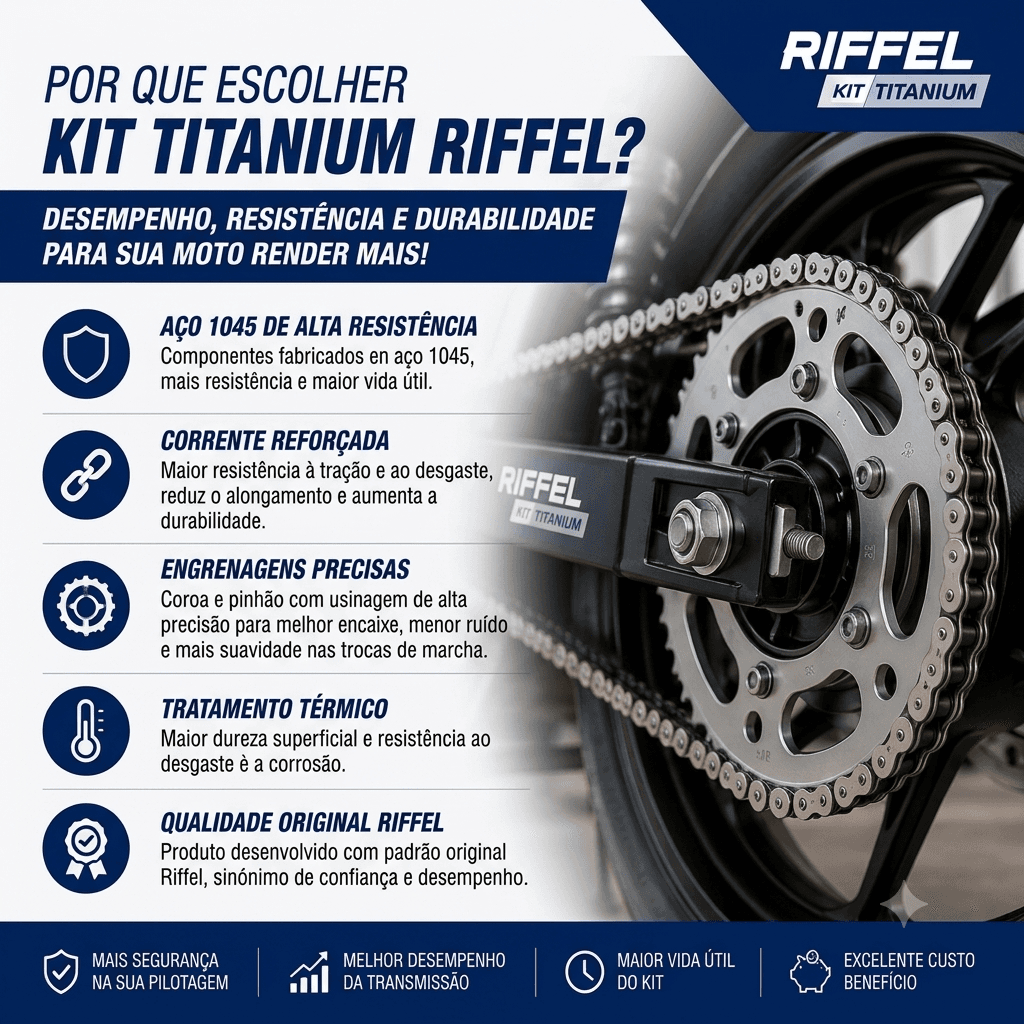 Kit Titanium com Corrente para CG 160 — miniatura 6
