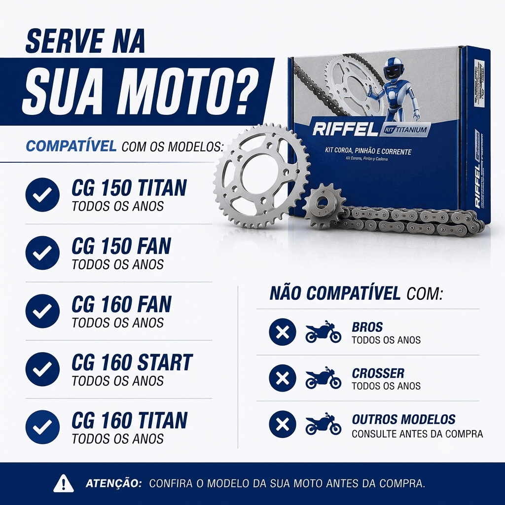 Kit Titanium com Corrente para CG 160 — miniatura 9